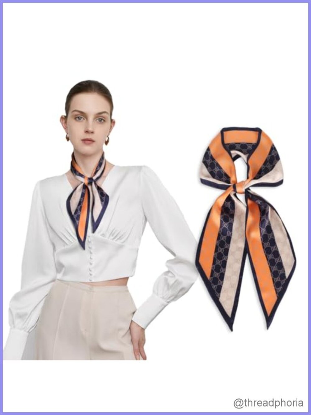 Silk Like Satin Head Scarf Square Neck Scarf for Hair Bags